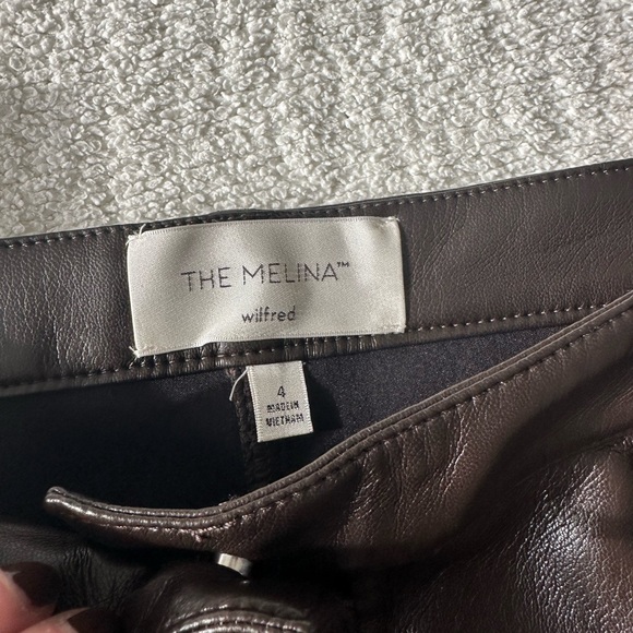 WILFRED BRAND NEW VEGAN LEATHER PANTS - Picture 2 of 5